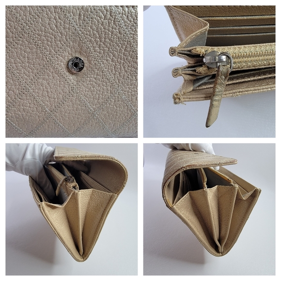 🔥EUC CHANEL Bicolore Quilted CC Logo Long Wallet - Picture 7 of 12